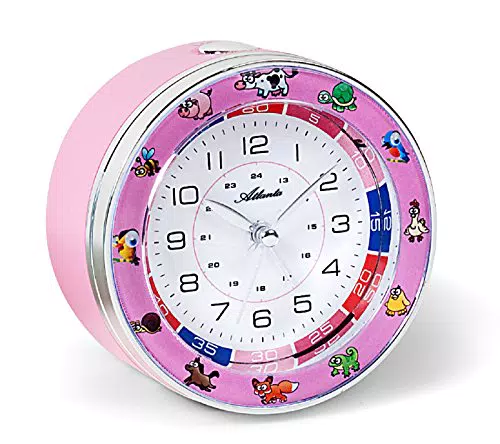 KINDERWECKER Mädchen Analog ohne Ticken Modell 1982-17