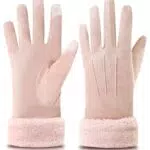 Knuffnee Damen Winterhandschuhe Fleece Gefüttert Touchscreen Handschuhe