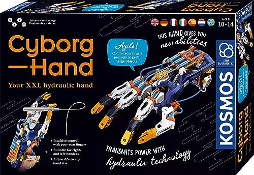 KOSMOS Cyborg-Hand - hydraulisch gesteuerte XXL-Roboter-Hand für Kinder ab 10 Jahren