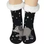 Kuschelsocken für Damen - Flauschige Thermosocken und Antirutschsocken