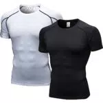 LANBAOSI Kompressionsshirt Herren Kurzarm Atmungsaktiv für Sport und Fitness