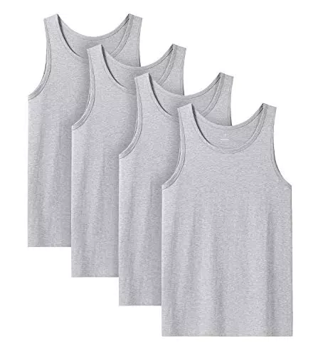 LAPASA Herren Classic Tanktop aus Baumwolle - Atmungsaktives Muskelshirt M36
