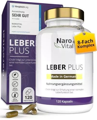 Mariendistel Leber Kur Kapseln - Hochdosiert mit Silymarin und Kräuterkomplex