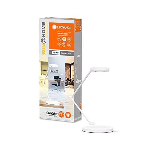 LEDVANCE SUN@HOME Schreibtischlampe mit WIFI, 15W, 600 Lm, steuerbar per App, Alexa, Google