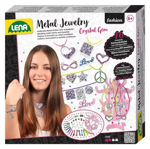 Lena Bastelset Metallschmuck mit Kristallsteinen für Kinder ab 8 Jahren
