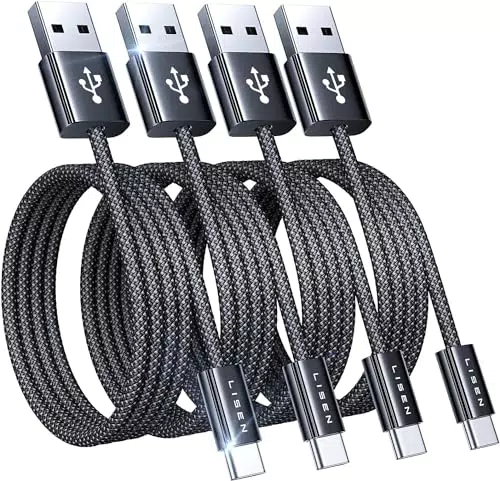 LISEN USB-C Ladekabel 3.2A Schnellladekabel für iPhone und Samsung Galaxy