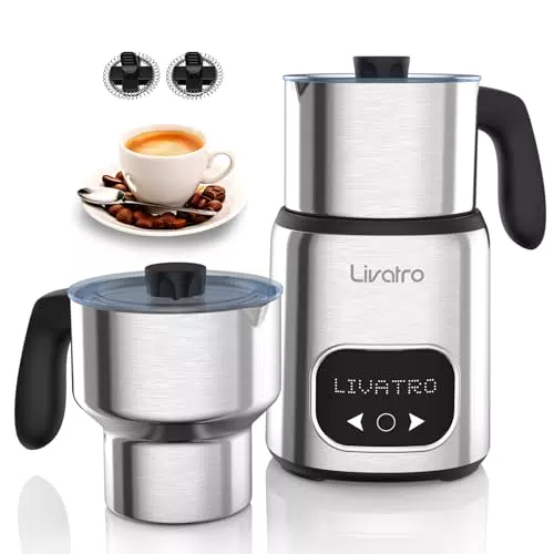 Livatro Milchaufschäumer Elektrisch 550 Watt – 14-in-1 für perfekten Milchschaum