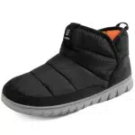 LongBay Herren Hausschuhe mit Memory Foam und rutschfester Gummisohle