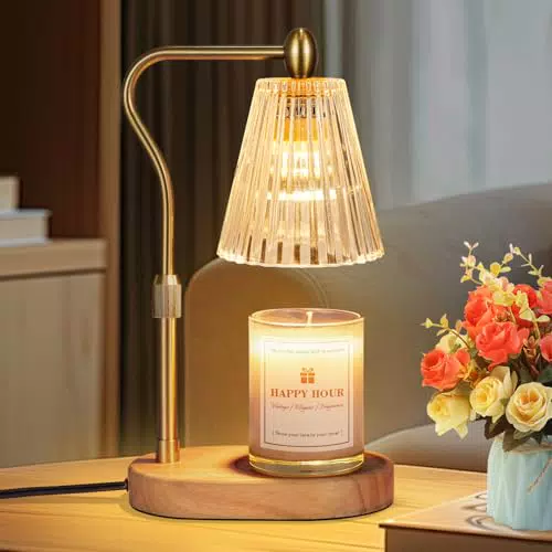 Loowoko Kerzenwärmer Lampe mit Timer und Dimmer für Duftkerzen im Glas
