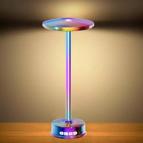 LOTTBUTY Kabellose LED Tischlampe Dimmbar mit 3 Farbtemperaturen und Helligkeiten