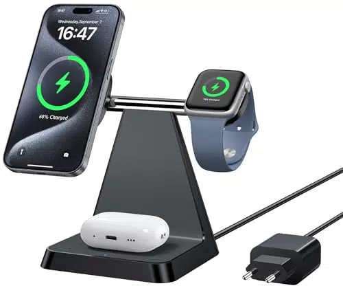 Apple MagSafe Ladegerät 3-in-1 für iPhone 12-16, Apple Watch und AirPods
