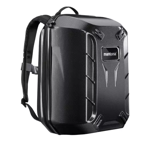 Mantona Drohnenrucksack P4 mit Hartschale für sicheren Transport