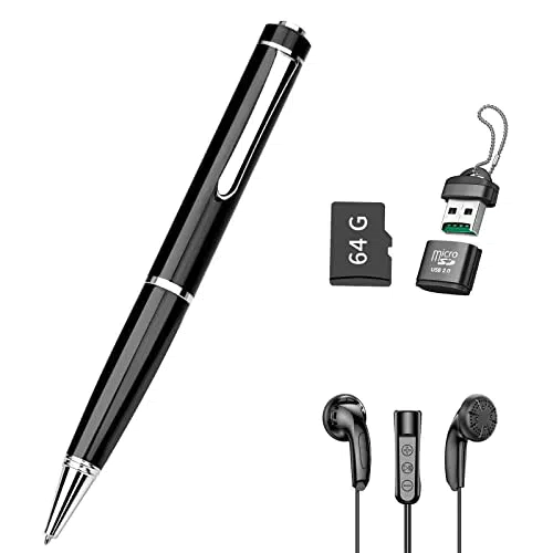 MAOZHBO Mini Diktiergerät 64 GB - Digitaler Voice Recorder mit Geräuschreduzierung