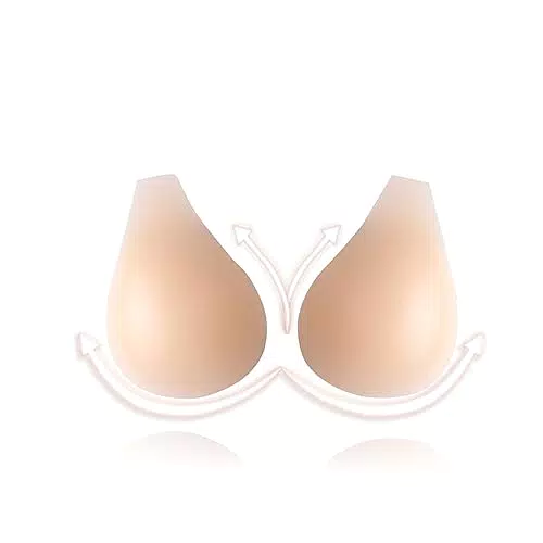 mhinese Wiederverwendbarer Klebe BH Push Up - Unsichtbarer Silikon BH für den Alltag