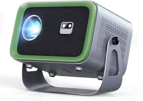 Autofokus 4K Mini Beamer mit 360° Ständer, 20000L, 1080P, WiFi6, Bluetooth