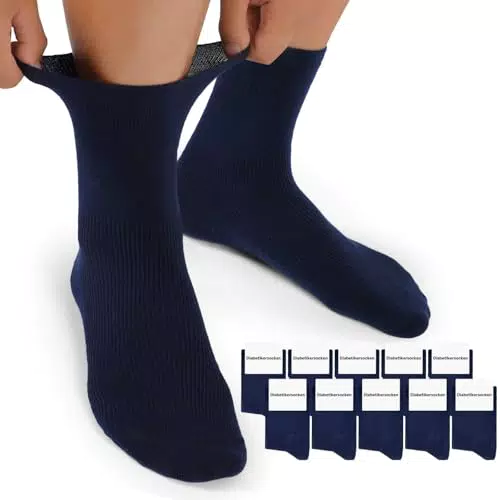 Mowenti Komfortbund Socken für Diabetiker – Nahtlos und Gummifrei