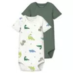 NAME IT Baby Jungen Body Wild Lime Dino