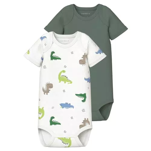 NAME IT Baby Jungen Body Wild Lime Dino