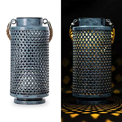 Navaris LED Solarlaterne für außen mit Tragegriff – Orientalische Gartendeko