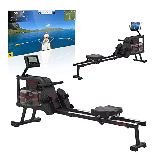 Neezee Rudergerät mit Aluminium Schiene, Wasserwiderstand und LCD Display