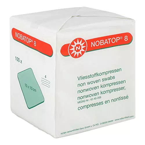 NOBATOP Kompressen unsteril 10x10 cm - 100 Stück