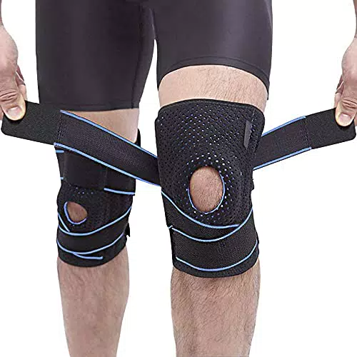 OFUN Kniebandage für Sport – Verstellbarer Knieschutz mit Gel-Pads und Stabilisatoren