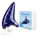 Ohuhu Okarina 12-Loch, Legend of Zelda, Link-Cosplay Geschenk mit Ständer und Tasche