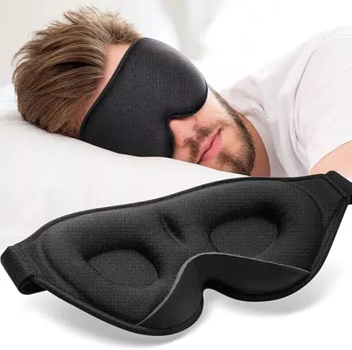 onaEz 2024 Schlafmaske für Frauen und Herren, 3D konturiert, 100% lichtblockierend