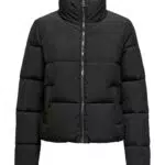 ONLY Damen Kurze Jacke ONLDOLLY Warm Gefütterte Puffer Übergangsjacke mit Reißverschluss ohne Kapuze