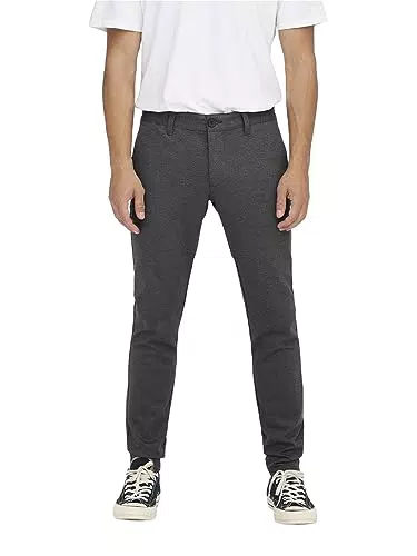 ONLY & SONS Herren Chino Hose ONSMARK 2911 - Slim Fit - Schwarz W28-W38 Stretch