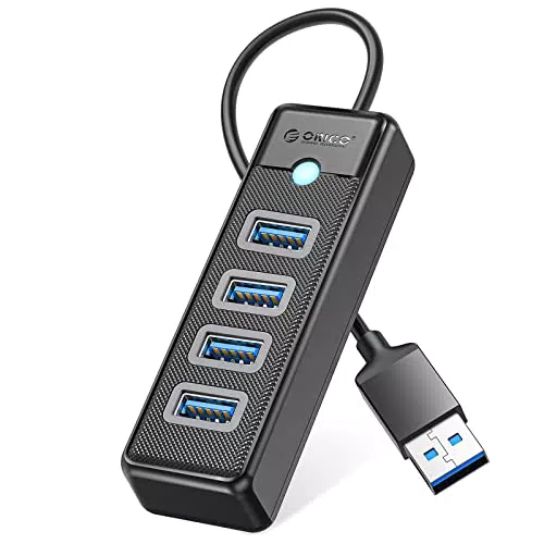ORICO USB Hub 3.0, 4-Port USB Splitter für Laptop, schnelle Datenübertragung