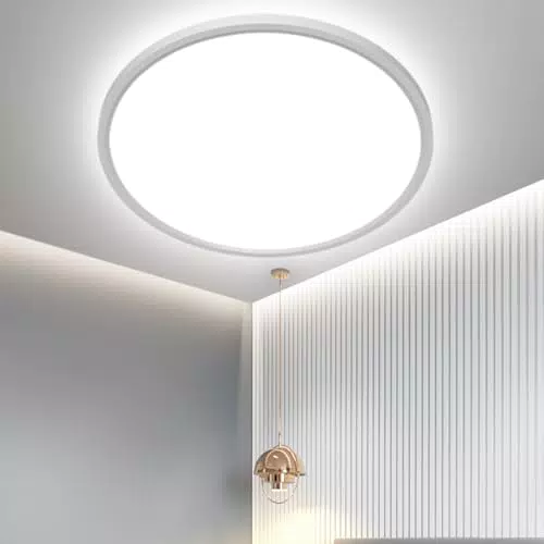 OTREN LED Deckenleuchte Flach 4000K, Moderne Badlampe IP44 Ø23 cm
