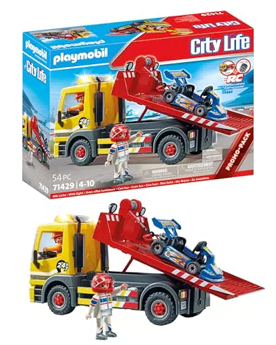 PLAYMOBIL City Life 71429 Abschleppwagen mit Blinklicht für Kinder ab 4 Jahren