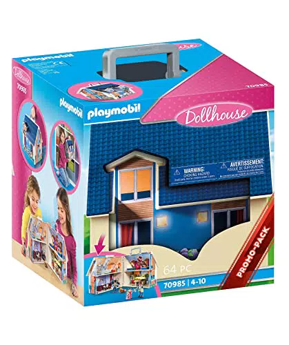 PLAYMOBIL Puppenhaus 70985 – Mitnehm-Puppenhaus für Kinder ab 4 Jahren