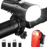 Popolic Fahrradlicht Set - StVZO zugelassene, USB aufladbare, wasserdichte Lampen