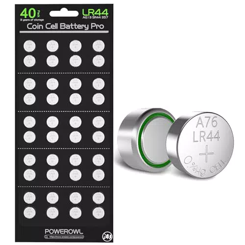 POWEROWL LR44 Knopfzellenbatterien 1,5V Alkaline AG13 357 303 SR44