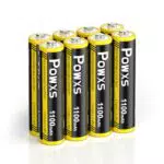 POWXS Akku AAA 1100mAh NiMH - Wiederaufladbar, kein Memory-Effekt, vorgeladen