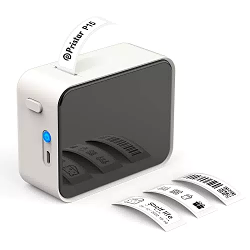 Pristar P15 Etikettiergerät Bluetooth Beschriftungsgerät Selbstklebend Wiederaufladbar Etikettendrucker