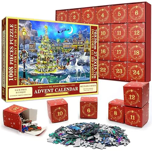 Pukamam Adventskalender 2024 Puzzle für Erwachsene – Perfekte Geschenke zu Weihnachten