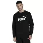 PUMA Herren ESS Big Logo Crew FL Sweatshirt, schwarz