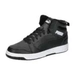 PUMA Rebound V6 MID WTR JR Sneaker, Shadow Gray Black White