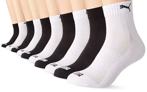 PUMA Cushioned Quarter Socken für Unisex – Bequeme Alltagssocken