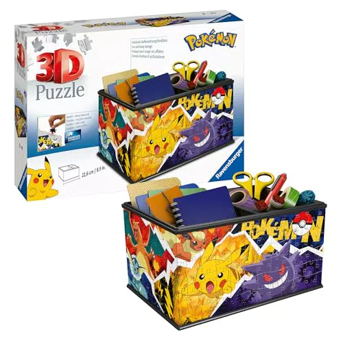 Ravensburger 3D Puzzle Aufbewahrungsbox für Pokémon Fans ab 8 Jahren