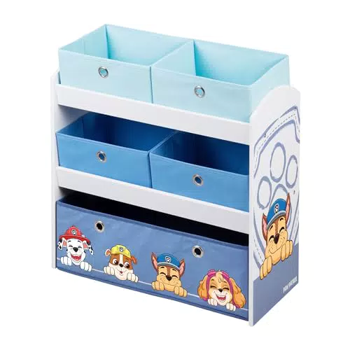 Paw Patrol Spielregal aus Holz - Montessori Aufbewahrungsregal für Kinder