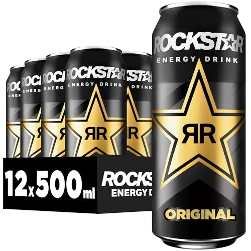 Rockstar Energy Drink Original - Koffeinhaltiges Erfrischungsgetränk für Energie
