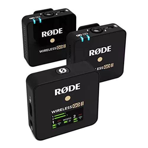 RØDE Wireless GO II - Ultrakompaktes drahtloses Mikrofonsystem für Film und Interviews