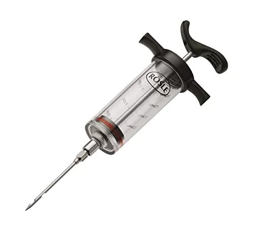 RÖSLE Marinierspritze aus Edelstahl 18/10 für intensives Aroma, 22,5 cm