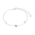 s.Oliver Armband Edelstahl Damen mit Kristall Herz, Schmuck Geschenk Box