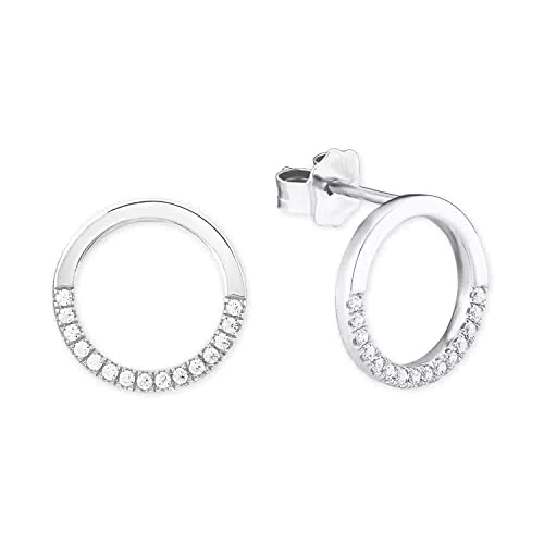 s.Oliver Ohrstecker 925 Sterling Silber mit Zirkonia, Geschenkbox 2018676
