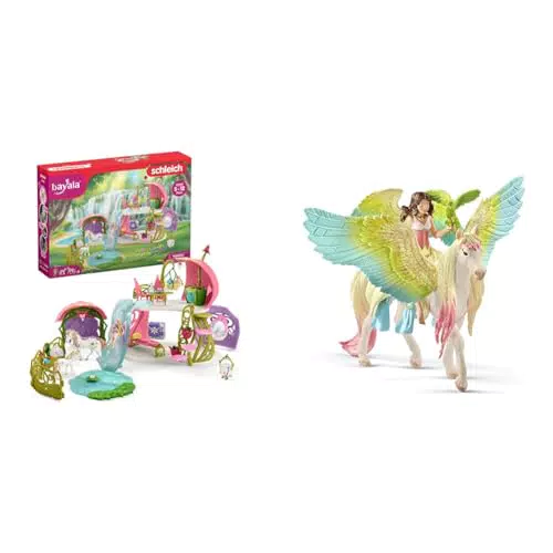 Schleich Bayala Glitzerndes Blütenhaus mit Einhörnern und Fee Surah Spielset